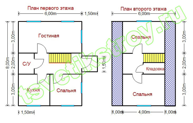 Каркасный дом 6х8 - фото 2