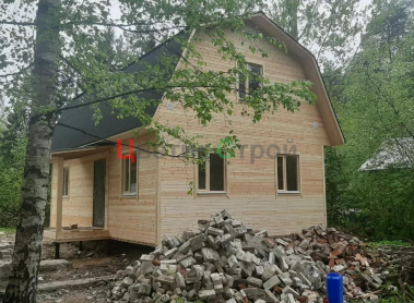 Каркасный дом 6х9 с ломаной крышей