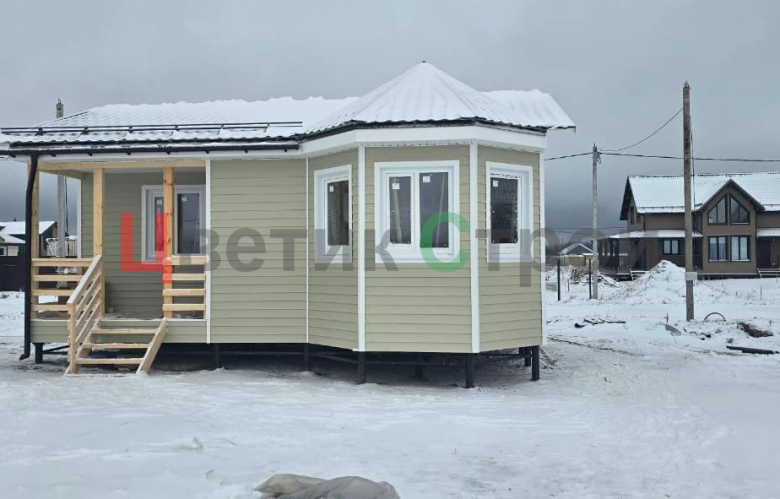 Каркасный дом 6х8 одноэтажный с эркером - фото 7