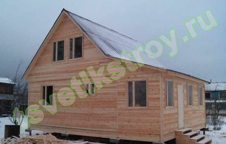 Каркасный дом 8х8 - фото 1