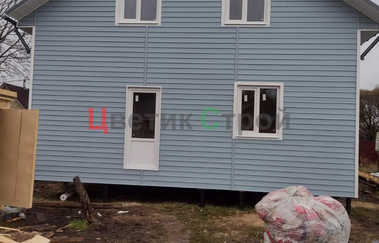 Каркасный дом 8х8 полтора этажа в сайдинге - фото 4
